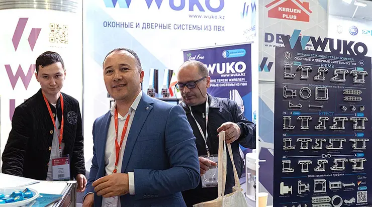 Стенд казахстанского производителя ПВХ профиля Wuko на MosBuild 2023
