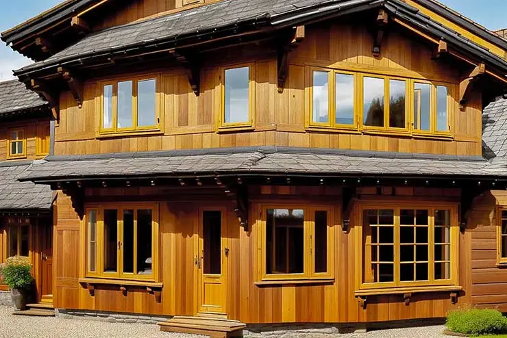 Деревянный дом изготовлен с применением пены PURAFOAM 5175W