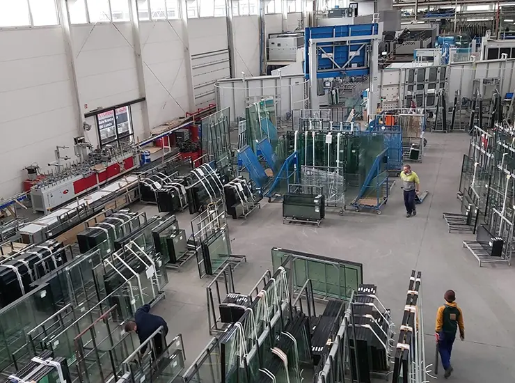 Производство стеклопакетов на заводе UniGlass Polska