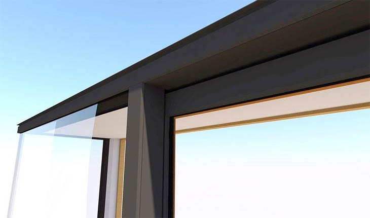 Польская компания объединила панорамное угловое окно с системой раздвижных дверей