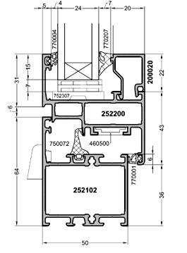 Алюминиевая система S50u 