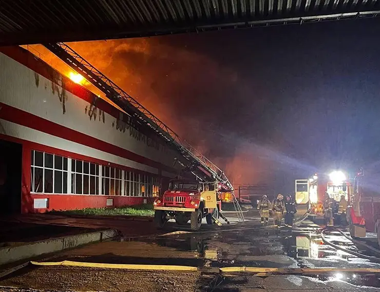 Пожар площадью 20 тыс. кв. м произошел на заводе по производству дверей в Тольятти