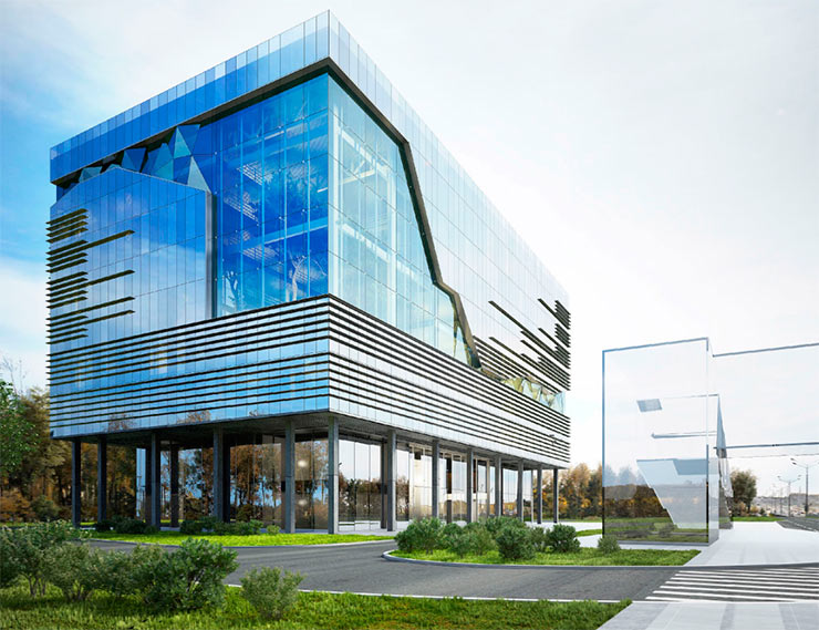 Девятиэтажный бизнес-центр с необычным остеклением появится на Калужском шоссе в Москве