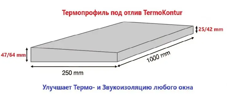 Термопрофиль под отлив и подоконник TERMOKONTUR