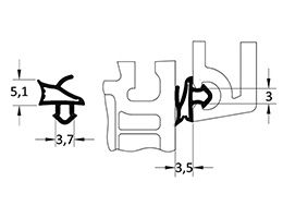 Уплотнитель DEVENTER для профильной системы ELEX class= Уплотнитель DEVENTER для профильной системы ELEX