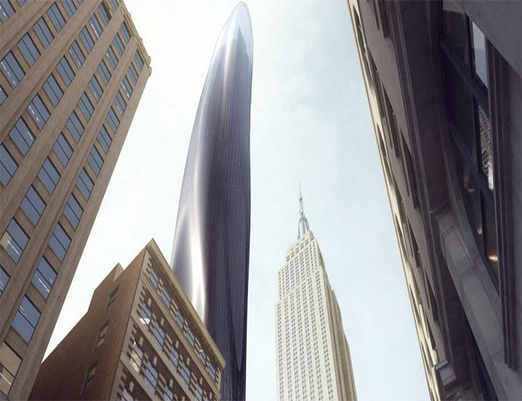 В Нью-Йорке построят ультратонкий небоскреб из черного стекла