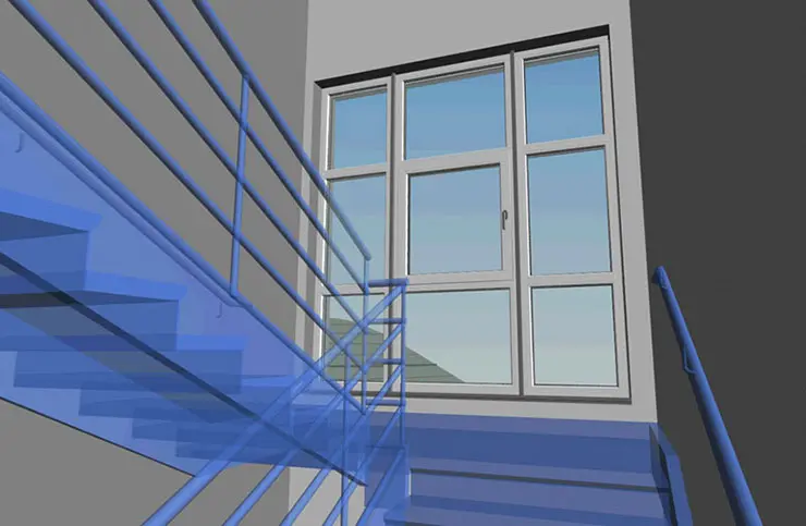 Визуализация окон на BIM-модели здания