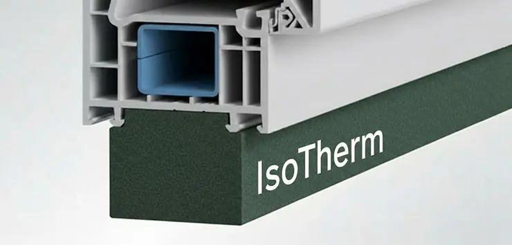 Теплый подставочный профиль для пластиковых окон IsoTherm Green