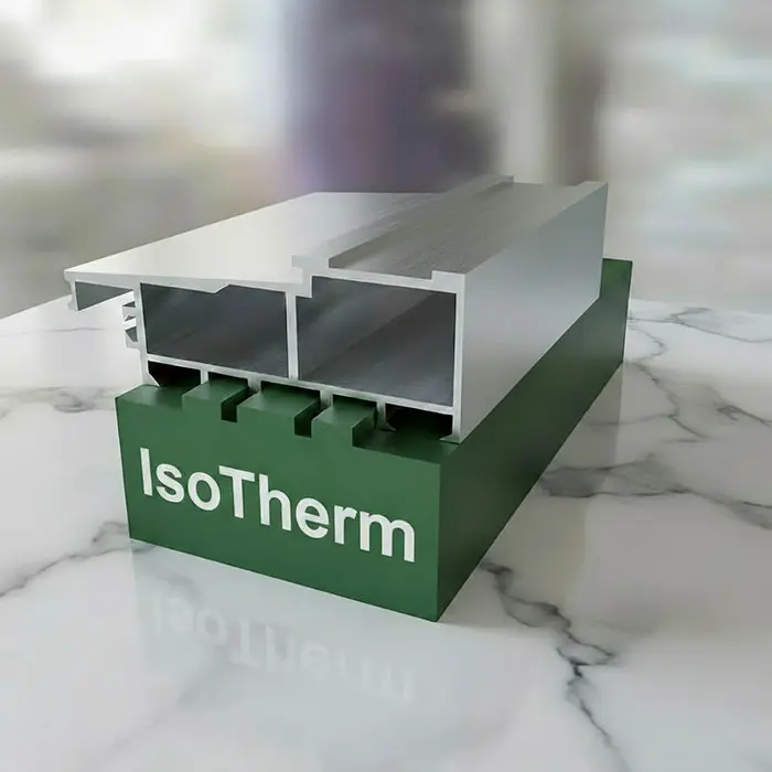 Теплый подставочный профиль для алюминиевых порогов IsoTherm Green