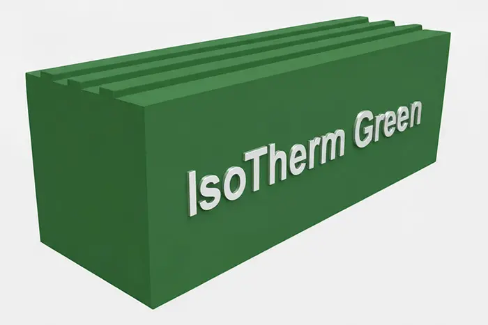 Цокольный профиль IsoTherm Green на высокоплотного полиуретана