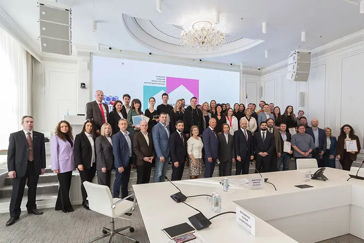 Во время награждения победителей в Минстрое РФ