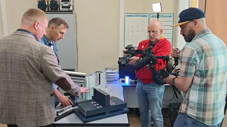 Съемки фильма «Сделано в России» в компании «ТБМ»