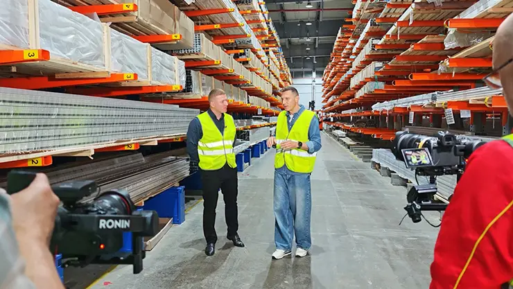 Съемки фильма «Сделано в России» в компании «ТБМ»