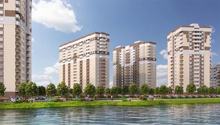 Новый жиловой комплекс «Южный берег» в Батайске остеклен оконными профилями REHAU BLITZ