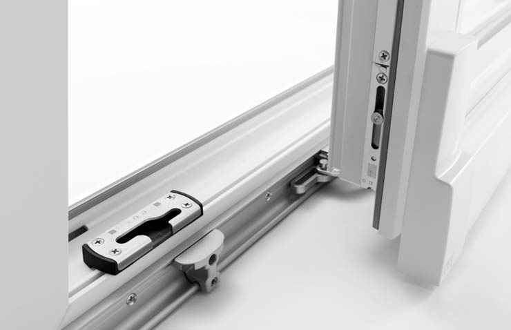 duoPort надежно защищает от взлома большие окна с весом до 200 кг 