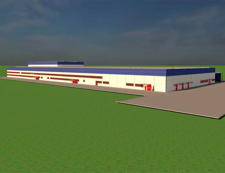 Проект нового склада Winkhaus в Польше, строительство которого запланировано в 2021 году
