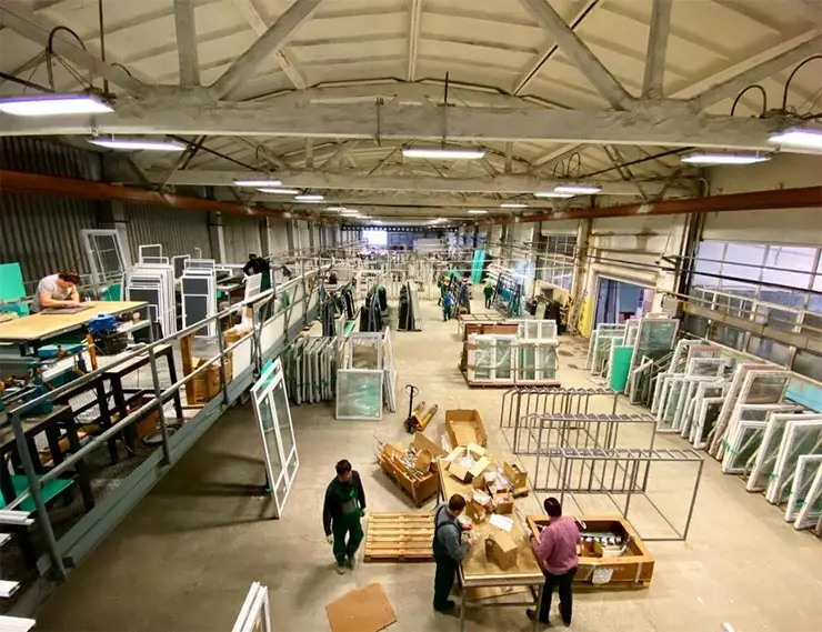 Производство ПВХ окон на заводе «Олкон» в Самаре