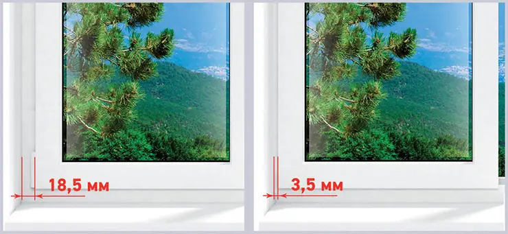 Использование скрытой петли по сравнению с внешней петлей дает дополнительное монтажное пространство до 18,5 мм